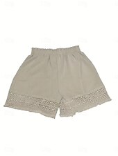 economico Pantaloncini Bermuda-Per donna Chinos Shorts Vacanza Moda Streetwear Corto Vita Alta Semplice Pizzo Tasca Fascia Elastica Comodo Morbido Confortevole Micro-elastico All&#039;aperto Streetwear Quotidiano Blu scuro Aalbicocca