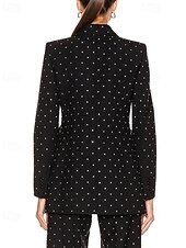 preiswerte Hosenanzüge für Mama-Zweiteiliges Jumpsuit  Hosenanzug Hosenanzug Kleid der Mutter der Braut Elegant Vintage Einfach V-Ausschnitt Spitzrevers Knöchellang Lange Ärmel mit Knöpfen Kristallen
