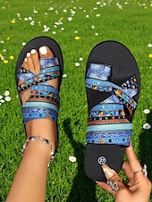 abordables Sandales Décontractées-Baskets Flyknit pour femmes, motif 4 juillet, avec lacets arc-en-ciel colorés – Chaussures de course respirantes à étoiles et rayures pour le jour de l&#039;indépendance et le style sportif quotidien