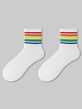 levne Pánské rukavice-Pánské duhové ponožky s motivem pride - barevný doplněk LGBT festivalu pro každodenní nošení, sport a akce pride