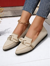 economico Ballerine da donna-scarpe basse in maglia patriottiche da donna – scarpe basse a punta con fiocco per il giorno dell&#039;indipendenza, picnic estivi e abbigliamento casual