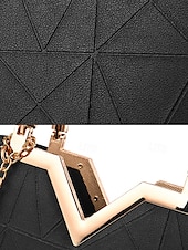 levne Kabelky a tote tašky-Dámská kabelka z umělé kůže s perlovým přívěskem – elegantní geometrické horní ucho a crossbody kabelka do kanceláře, na každodenní dojíždění a formální příležitosti