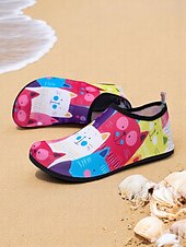 お買い得  レディーススニーカー-女性用カラフルな漫画猫ウォーターシューズ - ビーチ、水泳、プール、ヨガ用の軽量アクアソックス