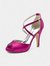 olcso Koktél-női elefántcsont színű szatén slingback magassarkú nyitott orrú és tűsarkú cipőkkel - elegáns koktélparti cipők különleges alkalmakra