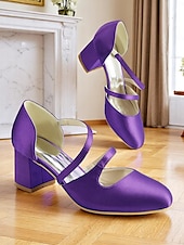 baratos Mãe da Noiva/Namorado-Sapatos Mary Jane femininos de salto bloco de cetim verde dos anos 1950 – elegantes sapatos vintage com tiras cruzadas para casamentos, festas e eventos formais