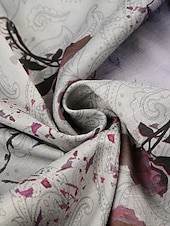 preiswerte Grafische Röcke-Damen Rock Gerade Mode Boho Maxi Mittlere Hüfthöhe Röcke Blumen Druck Mikroelastisch Straße Ausgehen Grau Sommer Polyester