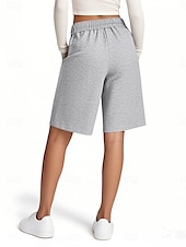 economico Pantaloncini-Shorts da Donna Chinos Vacanza Moda Streetwear Corti Alta Vita Semplice Con Tasche Elastica Comodi Morbidi Confortevoli Elasticizzati All&#039;aperto Street Rosa Blu Marino Marrone Grigio Estate Primavera