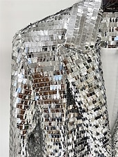 preiswerte Hosenanzüge für Mama-Hosenanzug Brautmutterkleid Elegant Party Hemdkragen Bodenlang Polyester Langarm mit Paillette 2025