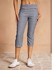 billiga Golfbottnar-Dam Golfbyxor Yanrosa Svart Rosenröd Underdelar Golfkläder för damer Kläder Outfits Bär kläder