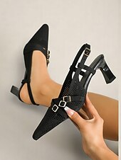 Недорогие Block Heels-женские туфли Flyknit с открытой пяткой на каблуке из дышащего сетчатого материала со стильными ремешками, идеально подходят для удобного ношения в офисе