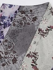 preiswerte Grafische Röcke-Damen Rock Gerade Mode Boho Maxi Mittlere Hüfthöhe Röcke Blumen Druck Mikroelastisch Straße Ausgehen Grau Sommer Polyester