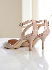 abordables cocktail-Chaussures à talons et bride cheville pailletées dorées pour femmes, chaussures habillées à bout pointu pour cocktails et événements formels