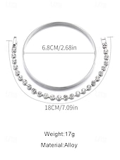 preiswerte Damenarmband-Goldfarbenes Kristallarmband-Set für Damen – elegante Stapelarmreifen für Partys, Verabredungen und den Alltag