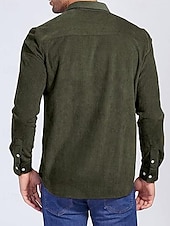 economico Giubbotti e cappotti da uomo-Per uomo Giacca Camicia Giacca di transizione Quotidiano Leggero Tasca Primavera Autunno Semplice Casual Bavero Regolare Nero Verde militare Caffè Giacca