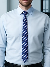 economico Cravatte e papillon da uomo-Cravatta classica sottile da uomo in poliestere – larghezza 6 cm, cravatta formale leggera per ufficio, matrimoni o colloqui
