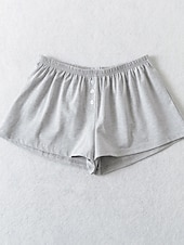 levne Jednoduché sukně-Dámské šortky Jednobarevné Chinos Módní Casual Athleisure Krátké Střední pas Hladké Elastický pás Pohodlné Měkké Komfortní Elastické Venku Ulice Světle šedá Černá Bílá Modrá Léto Volný střih