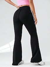 olcso Sima leggings-Női Leggings Haranguccás Nadrág Egyszínű Chino Vakáció Vintage Utca Stílus Hosszú Magas Derék Egyszínű Hasított Kényelmes Puha Kényelmes Rugalmas Kültéri Utca Fekete 1 Fekete 2 Fekete Nyár Slim Fit