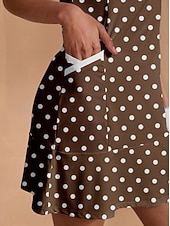 economico Abiti da golf-Per donna Abito da golf Marrone Senza Maniche Vestito Abbigliamento da golf da donna Abbigliamento Abiti Abbigliamento