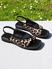 economico Sandali Eleganti-sandali da donna con cinturino posteriore aperto in arancione e nero - scarpe comode, comode e comode per appuntamenti estivi quotidiani e uscite del fine settimana