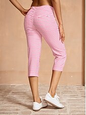 billiga Golfbottnar-Dam Golfbyxor Yanrosa Svart Rosenröd Underdelar Golfkläder för damer Kläder Outfits Bär kläder