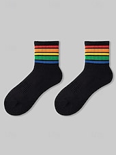 levne Pánské rukavice-Pánské duhové ponožky s motivem pride - barevný doplněk LGBT festivalu pro každodenní nošení, sport a akce pride