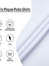 preiswerte Klassisches Poloshirt für Herren-Herren Business-Polo Golfshirt Straße Lässig Revers Langarm Basic Modern Einfach Knöpfe Frühling Herbst Ganzjahres Normale Passform Schwarz Weiß Blau Marineblau Business-Polo