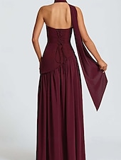 preiswerte Abschlusskleider-Damen Langes Kleid Maxikleid Weißes Kleid Abschlusskleid Partykleid Mode Party Abendgesellschaft Ausgehen Normale Passform Einfach Ärmellos Trägerlos Weiß Gelb Wein Marineblau Sommer
