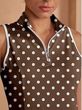 economico Abiti da golf-Per donna Abito da golf Marrone Senza Maniche Vestito Abbigliamento da golf da donna Abbigliamento Abiti Abbigliamento