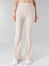 billiga Enkla Leggings-Dam EU / US-storlek Kinesiska Säckiga byxor Mysiga leggings Lättvikt Fullängd Hög midja Rand Snabb tork Lättvikt Mjuk Microelastisk Dagliga kläder risvit Svart 4 # Vår, Höst, Vinter, Sommar Lös