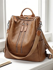 preiswerte Mode Rucksäcke-Wandelbare Rucksack-Geldbörse aus Kunstleder für Damen – multifunktionale, diebstahlsichere Umhängetasche mit Kopfhörerloch und Reißverschlusstasche für den Schulalltag, Freizeitreisen und die Arbeit