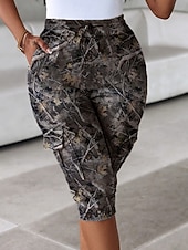 Dam Cargo-shorts Capribyxor Mode Streetwear Vadlängd Naturlig Solid färg Ficka Elastisk midja Bekväm Microelastisk Sport & Utomhus Dagliga kläder Vin Svart Rodnande Rosa Armégrön Sommar Vår Normal billiga lastbyxor för kvinnor-Dam Cargo-shorts Capribyxor Mode Streetwear Vadlängd Naturlig Solid färg Ficka Elastisk midja Bekväm Microelastisk Sport & Utomhus Dagliga kläder Vin Svart Rodnande Rosa Armégrön Sommar Vår Normal