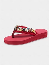 tanie Sandały damskie-damskie czarne sandały z kryształkami i kolorowymi kryształkami – efektowne klapki plażowe na imprezy przy basenie, wakacje i letnie stylizacje