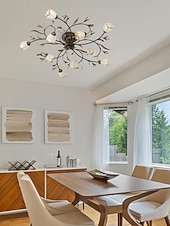 baratos Design Sputnik-luminária de teto LED branco quente luminária de mesa de cabeceira para salas de estar quartos escritórios