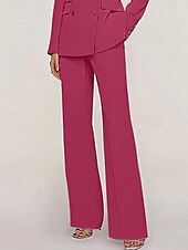 economico Tailleur pantalone della mamma-Tuta / Completo Pantalone Abito da cerimonia per signora Formale Ospite di nozze Elegante Colletto a Camicia Lunghezza al pavimento Chiffon Elasticizzato Manica Lunga con Bottoni Tinta unita 2025