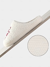 baratos Para mulheres-Pantufas femininas felpudas com estampa de fantasma de Halloween - sapatos confortáveis de casa de terror bordados com design &quot;não desligue&quot; para temporadas assustadoras, festas e roupas de lazer