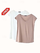 olcso Egyszerű ujjatlan felső-Női Camisole Tank Top Tömör szín Sima Napi Ujjatlan V-alakú Normál felsők Fehér és Kék Fehér és Piros Piros / fekete Zöld / Piros Fehér és Rózsaszín Tavasz, Ősz, Tél, Nyár