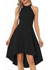 economico Abiti da sposa-Linea ad A Abiti per invitati a matrimoni Elegante Vestito Ospite di nozze Fidanzamento Asimmetrico Senza Maniche All&#039;americana Chiffon Elasticizzato con Pieghe 2025
