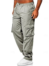 cheap Cargo Pants-Mens Fashion Cargo Pants Casual Loose Trousers Multi-Pocket Outdoor Work Pants Jogger Athletic Sweatpants Navy