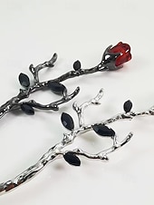 お買い得  ハロウィンアクセサリー-女性用ゴシックローズヘアピンヴィンテージ合金ヘアピンセット、レトロな枝デザインのヘアアクセサリー、ハロウィンパーティーやコスプレに最適
