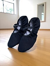 economico Scarpe da danza classica-scarpette da ballo da donna in tela rosa - scarpe da allenamento professionali con cinturini elastici per l&#039;allenamento in studio e le esibizioni