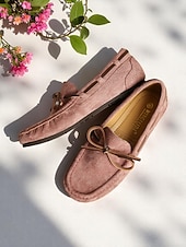 abordables Chaussures sans lacet et mocassins femme-Mocassins pour femmes avec nœud – Flats confortables à enfiler pour la conduite décontractée les balades au jardin les festivals de bière et les pique-niques de printemps