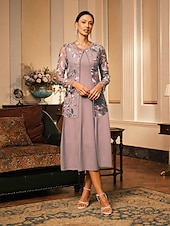 preiswerte Elegante Oberteile-Damen Strickjacke Spitze bestickt elegant floral formell normal Rundhalsausschnitt lockere Passform Langarm Oberbekleidung grau rosa Sommer Frühling