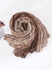 economico Cravatte e papillon da uomo-sciarpa leggera in chiffon stropicciato da uomo con effetto tie-dye sfumato, perfetta per viaggi bohémien, stratificazione quotidiana e look primaverili/autunnali