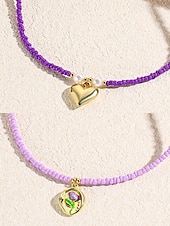 cheap Women&#039;s Necklace-Women&#039;s Colorful Beaded Layered Necklace Set – Boho Evil Eye, Pearl, and Charm Accents – Adjustable Summer Jewelry for Teens and Young Women – Ideal for Beach, Festivals and Casual Wear