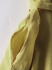 cheap Design Cotton &amp; Linen Dresses-Women&#039;s Maxi Dress Cotton Linen Dresses Casual Dress Swing Dress Cotton Maxi Dress Basic Casual Vacation Daily Regular Fit Plain 3/4 Length Sleeve Crew Neck Yellow Pink Summer