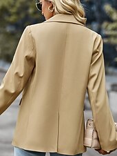 billige Blazere og dresser-Dame Blazer Pustende Bekvem Lomme Fritid عادي Kontor Gate Avslappet Dagligdagstøy Enkeltkneppet Normal Aftæpning Normal Langermet Yttertøy Svart Hvit Grønn Sommer