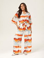 preiswerte Hose-Sommerliche Hose mit weitem Bein und Blumenmuster