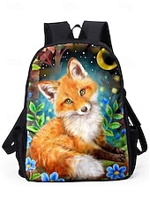 economico Zaini per Bambini e Adolescenti-Set di zainetto a forma di volpe per bambine delle elementari, composto da 3 pezzi: borsa per il pranzo e astuccio, simpatico zainetto con animali del bosco per il ritorno a scuola e l'uso quotidiano.