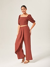 economico Set da due pezzi-elegante set in misto lyocell
