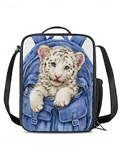 cheap Kids &amp; Teen Backpacks-Kids 3-Piece Animal Print Backpack Set, Waterproof School Bookbag with Lunch Bag and Pencil Case for Elementary Boys &amp; Girls, Back to School and Daily Use